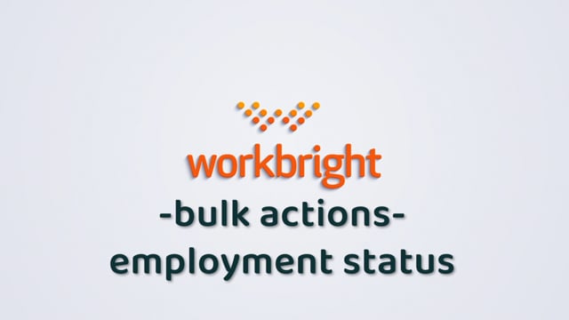 How to Update Employment Status in Bulk