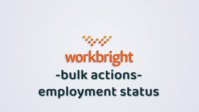 How to Update Employment Status in Bulk
