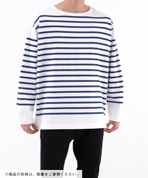 グローバルワーク Ｔシャツ ボートネック ネイビー系 カジュアル M かわいい