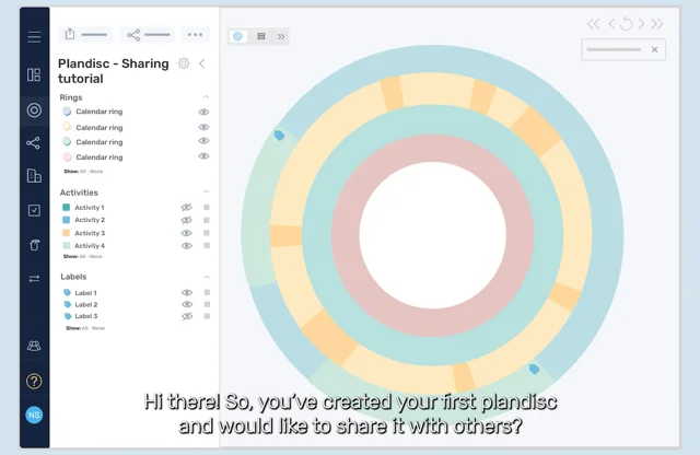 Add and adjust rings in your circular calendar – Plandisc