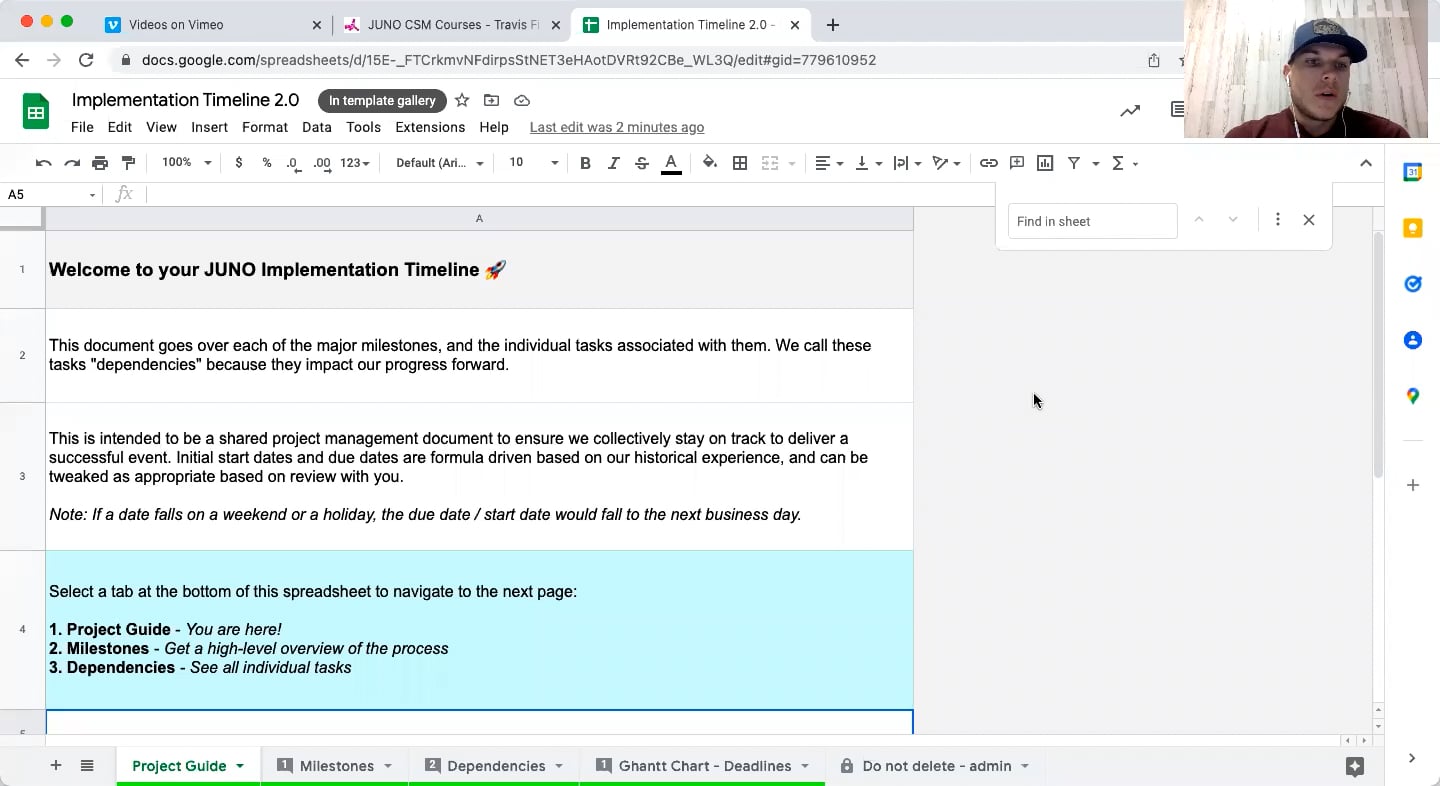 Implementation Timeline Overview on Vimeo