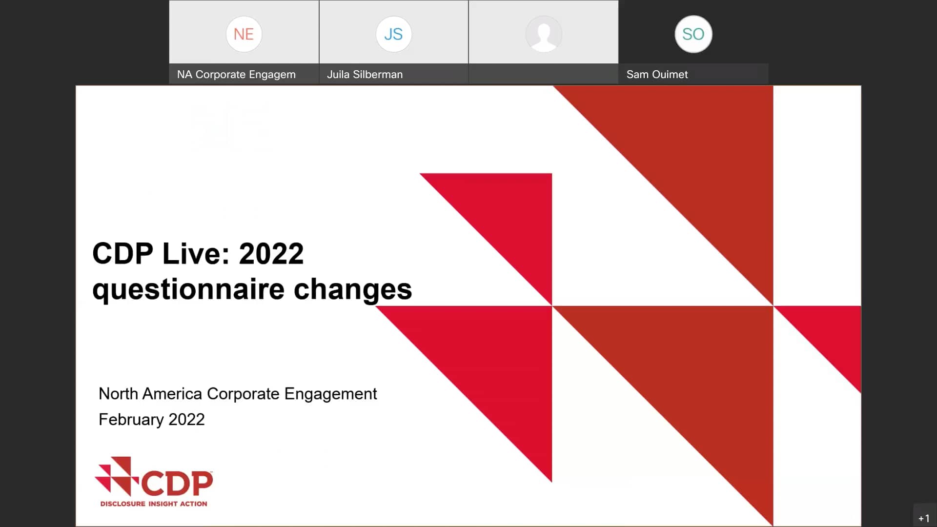 CDP Live: 2022 CDP questionnaire changes on Vimeo