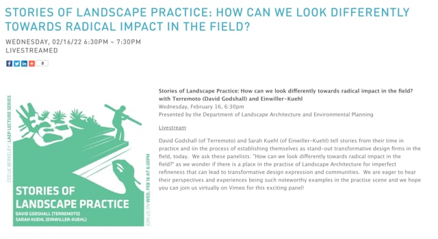 Stories of Landscape Practise: How can we look differently towards radical impact in the field?