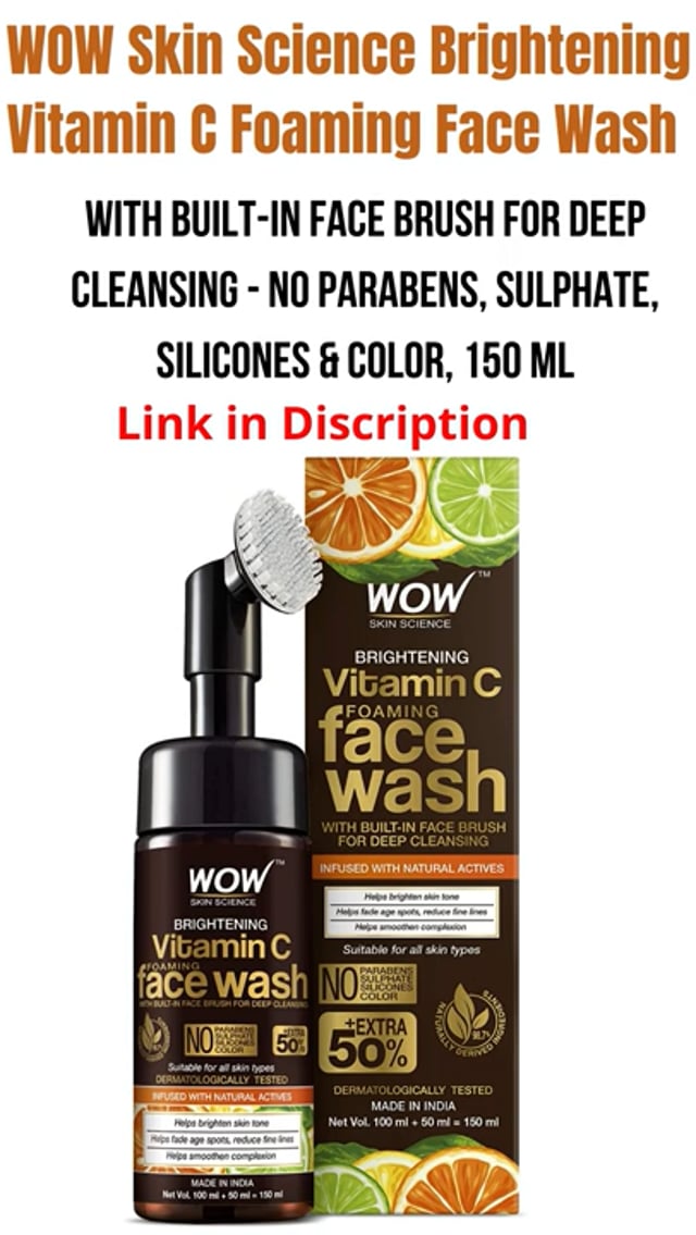 WOW Skin Science Brightening Vitamin C Foaming Face Wash #shorts