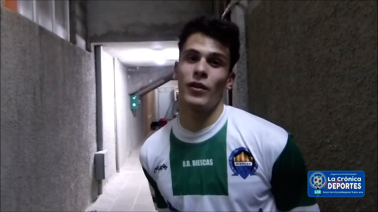 IVÁN GAYAN (Jugador Biescas) UD Biescas 0-4 CF Utebo / Jornada 17 / 3ª División / Fuente: Deporte Cantera Sabiñánigo