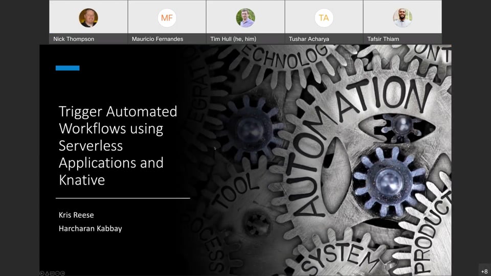 Programmability and Automation Meetup: Trigger Automated Workflows Using Serverless Applications and Knative