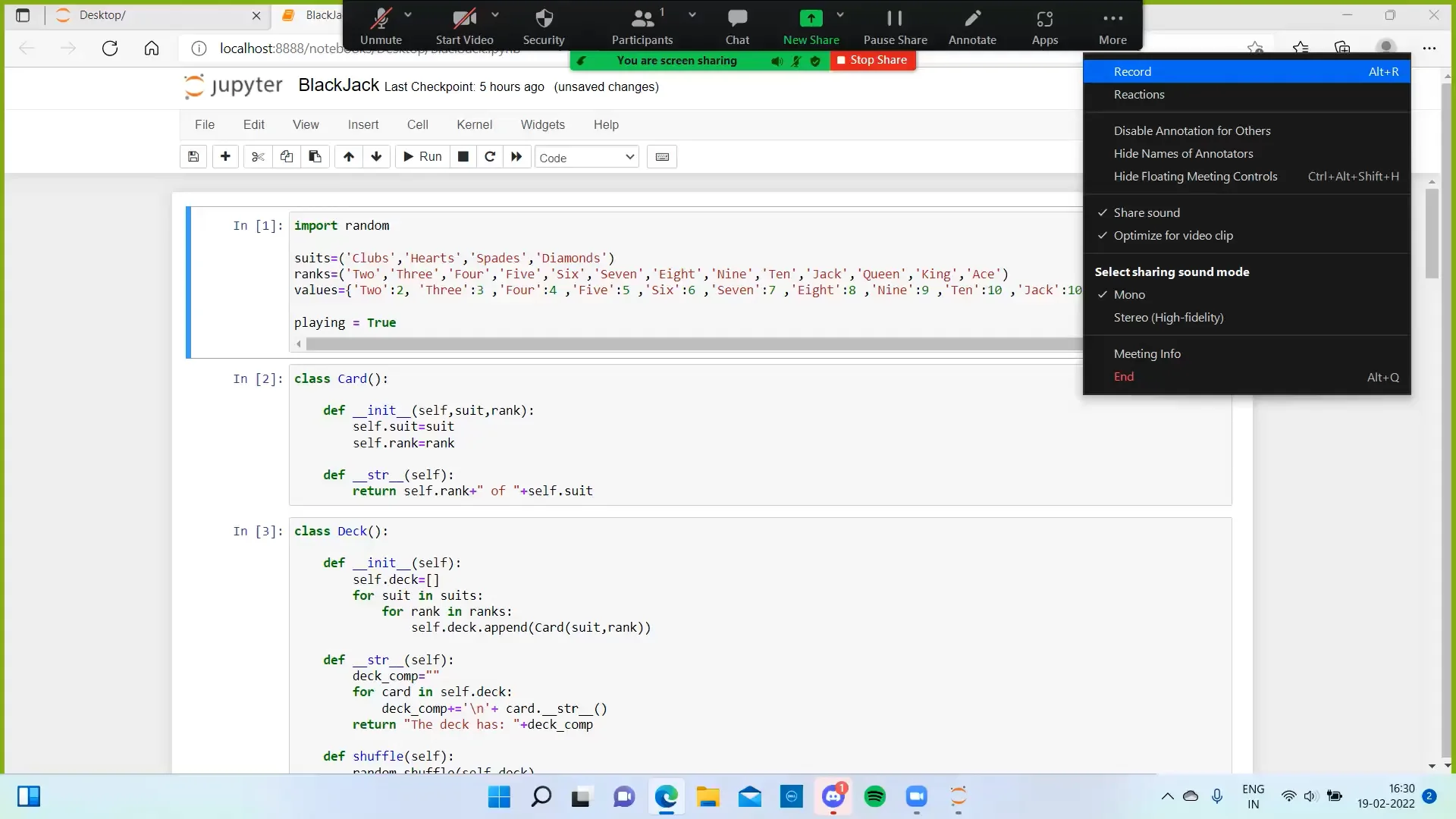 Black-Jack Python game Demonstration on Vimeo