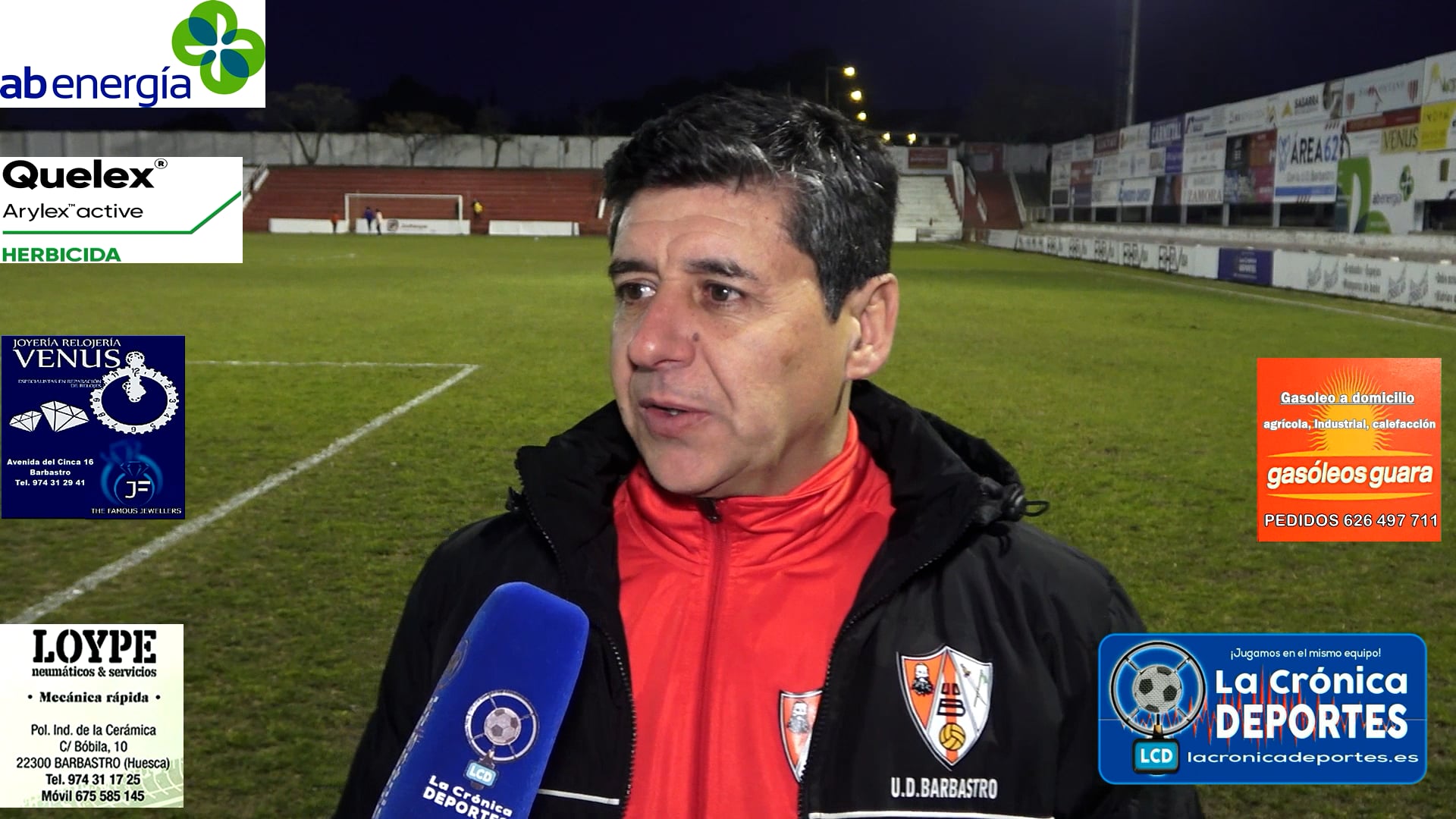 JOSETE (Entrenador Barbastro) UD Barbastro 0-1 Deportivo Aragón / Jornada 24 / 3ª División