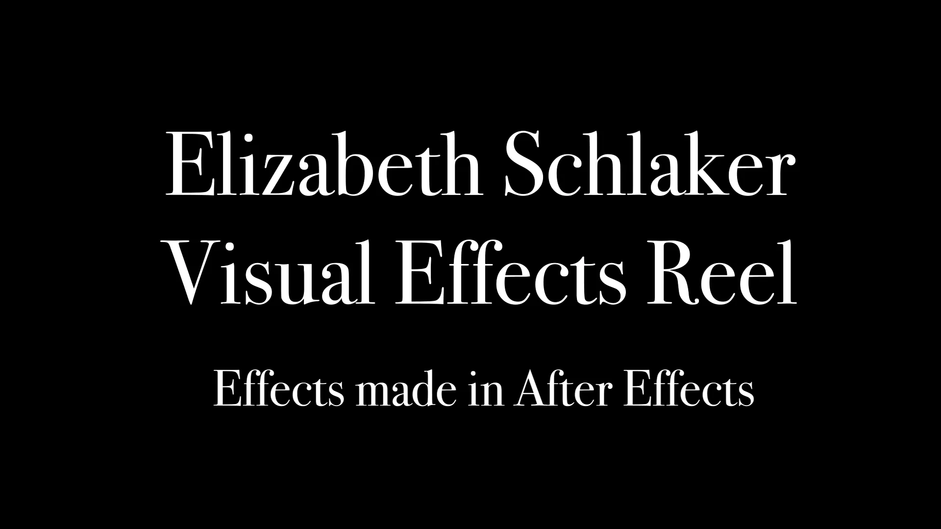 Visual Effects Reel on Vimeo