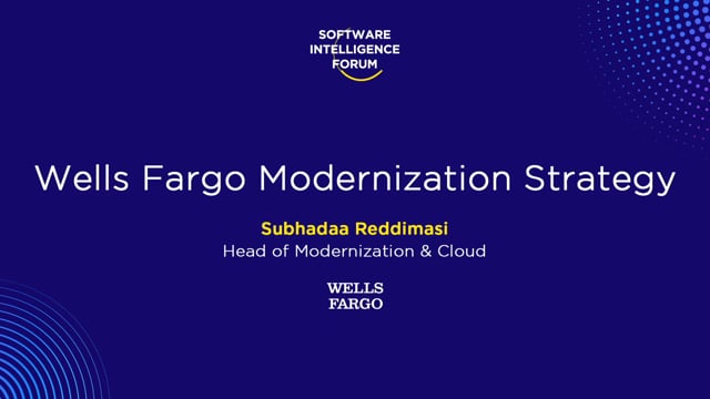 Wells Fargo Modernization Strategy