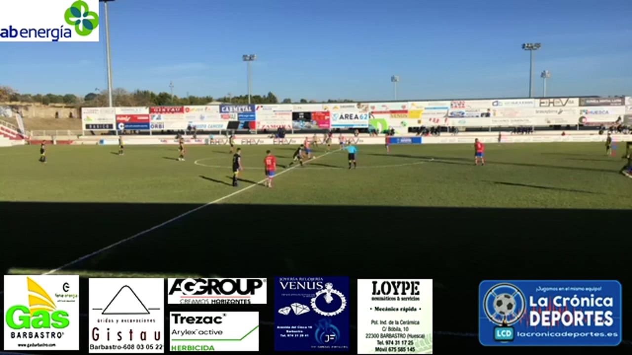 (RESUMEN y GOL) UD Barbastro 0-1 Deportivo Aragón / Jornada 24 / 3ª División