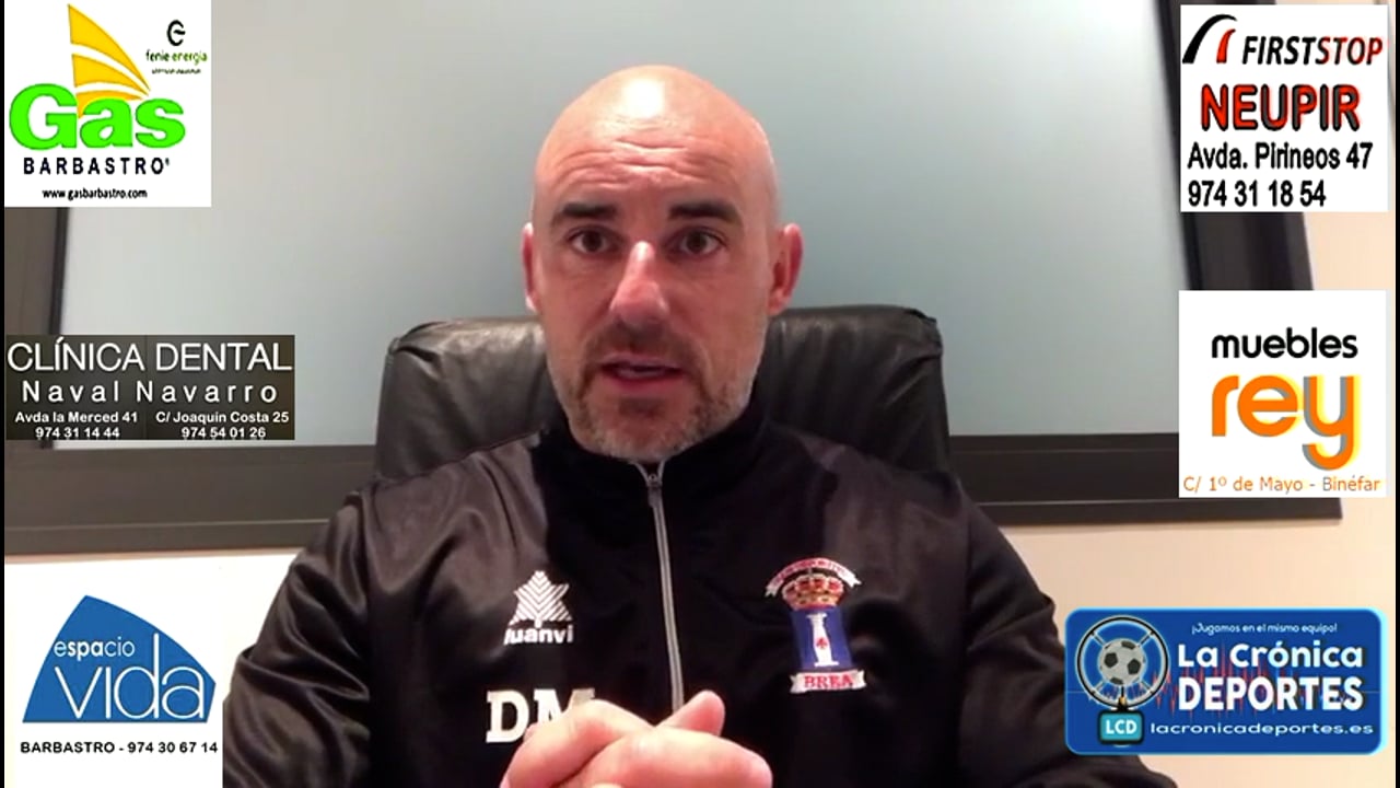 DANI MARTÍNEZ (Entrenador Brea) CD Brea 1-0 SD Huesca B / J 22 / 2ª RFEF - Grupo 3