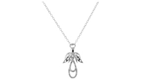 13 ct. t.w. Diamond Angel Pendant Necklace in Sterling Silver