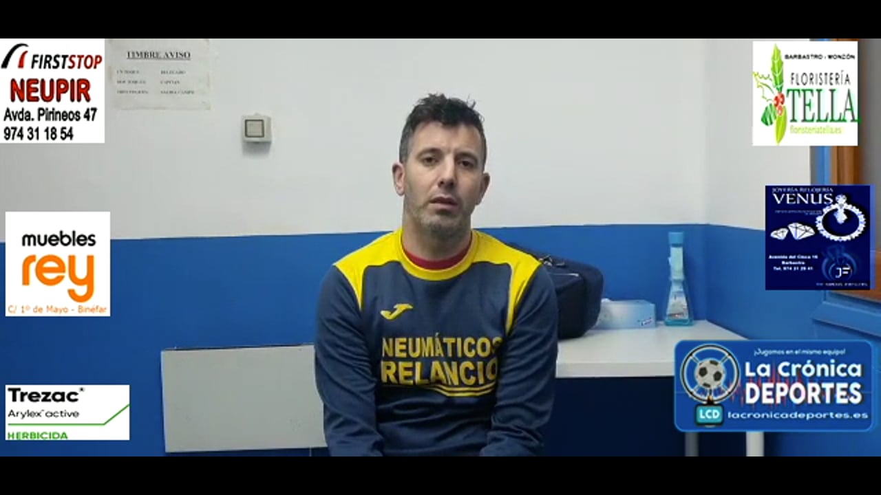 CARLOS GALLIZO (Entrenador Santa Anastasia) Santa Anastasia 2-1 Giner Torrero / Jornada 24 / 3ª División