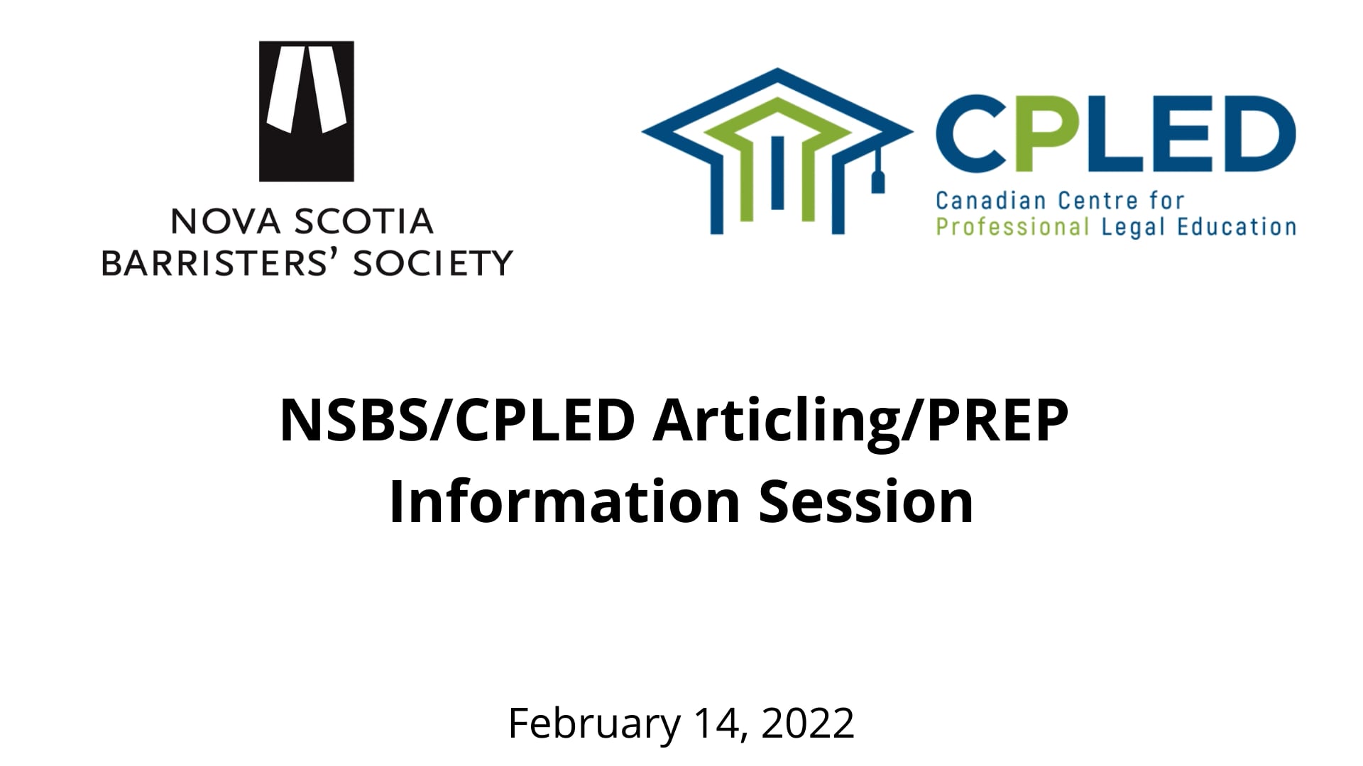 NSBS/CPLED Articling/PREP Information Session on Vimeo