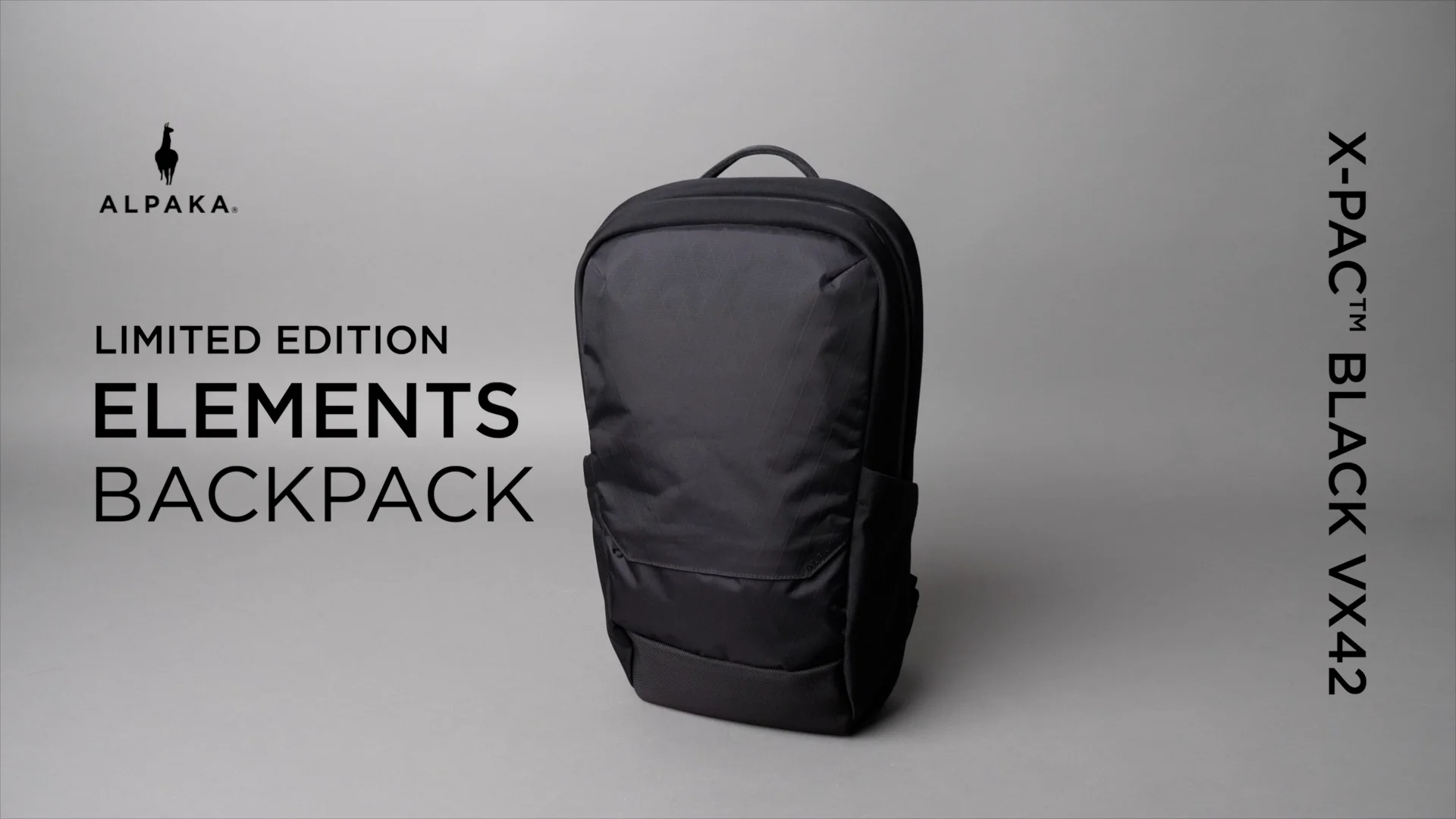 ALPAKA Elements Backpack Limited Edition Black VX42