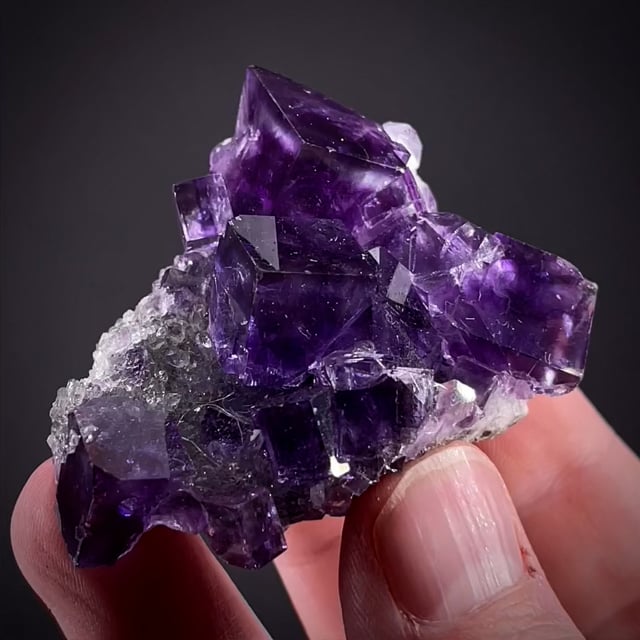Fluorite with intense purple color