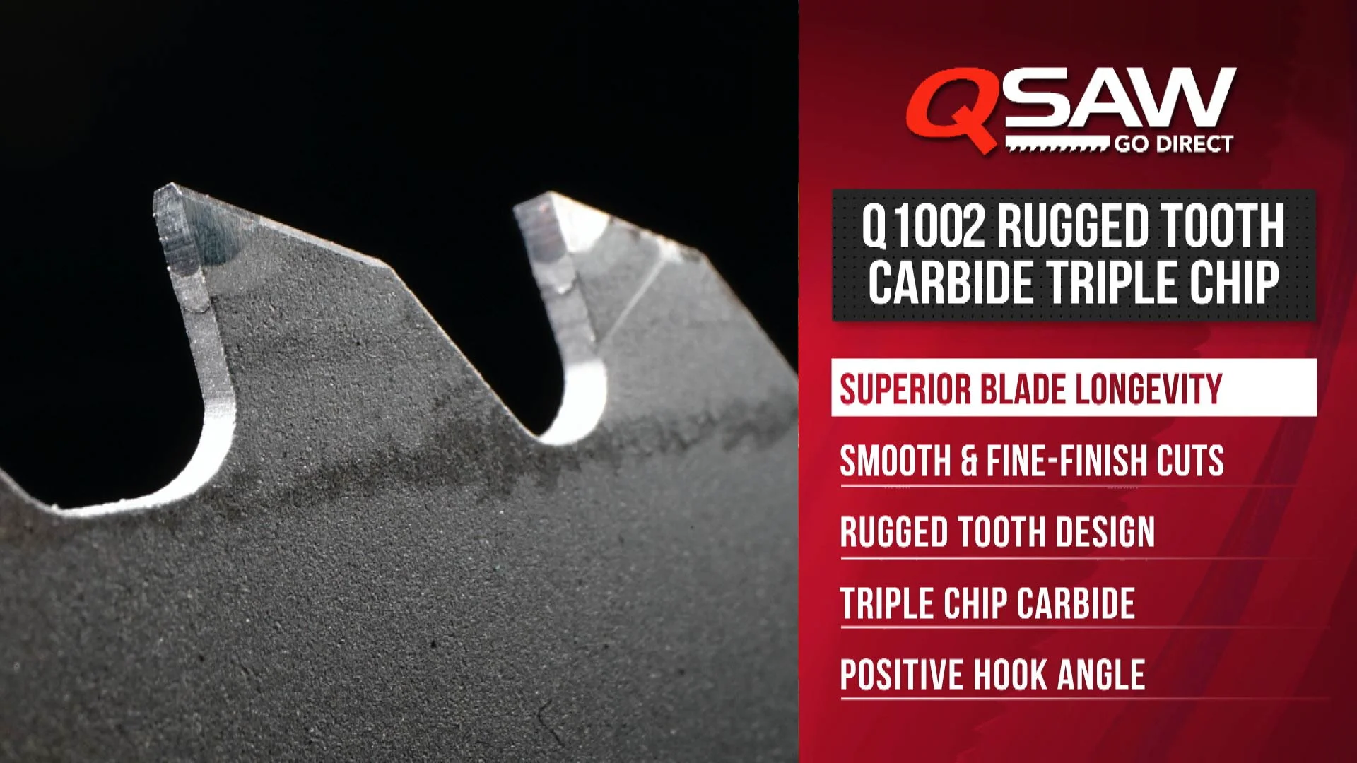Q1002 Triple Chip Carbide Rugged Tooth Band Saw Blade