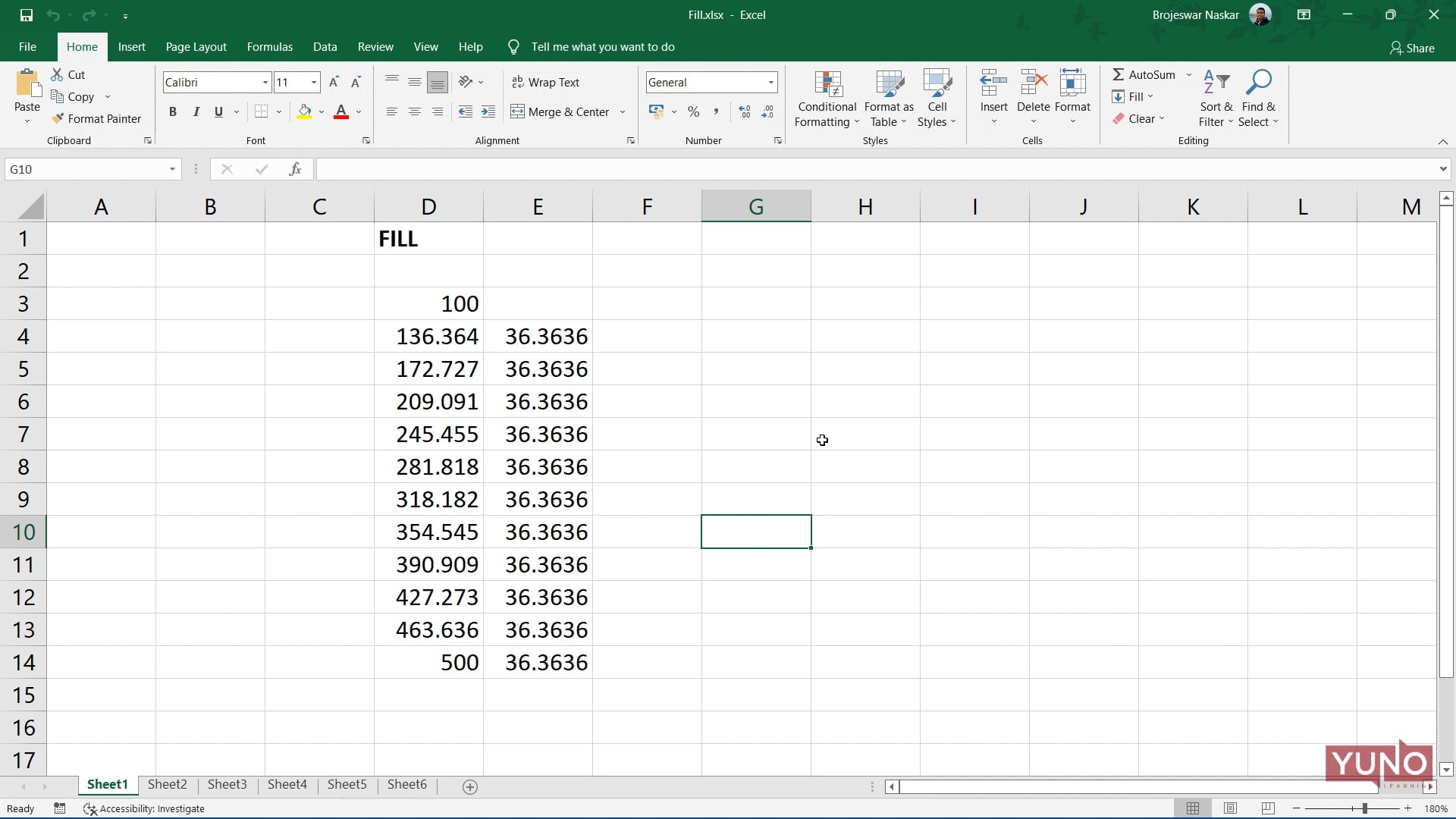 Excel: Fill Feature (Part 2) - Yuno Learning