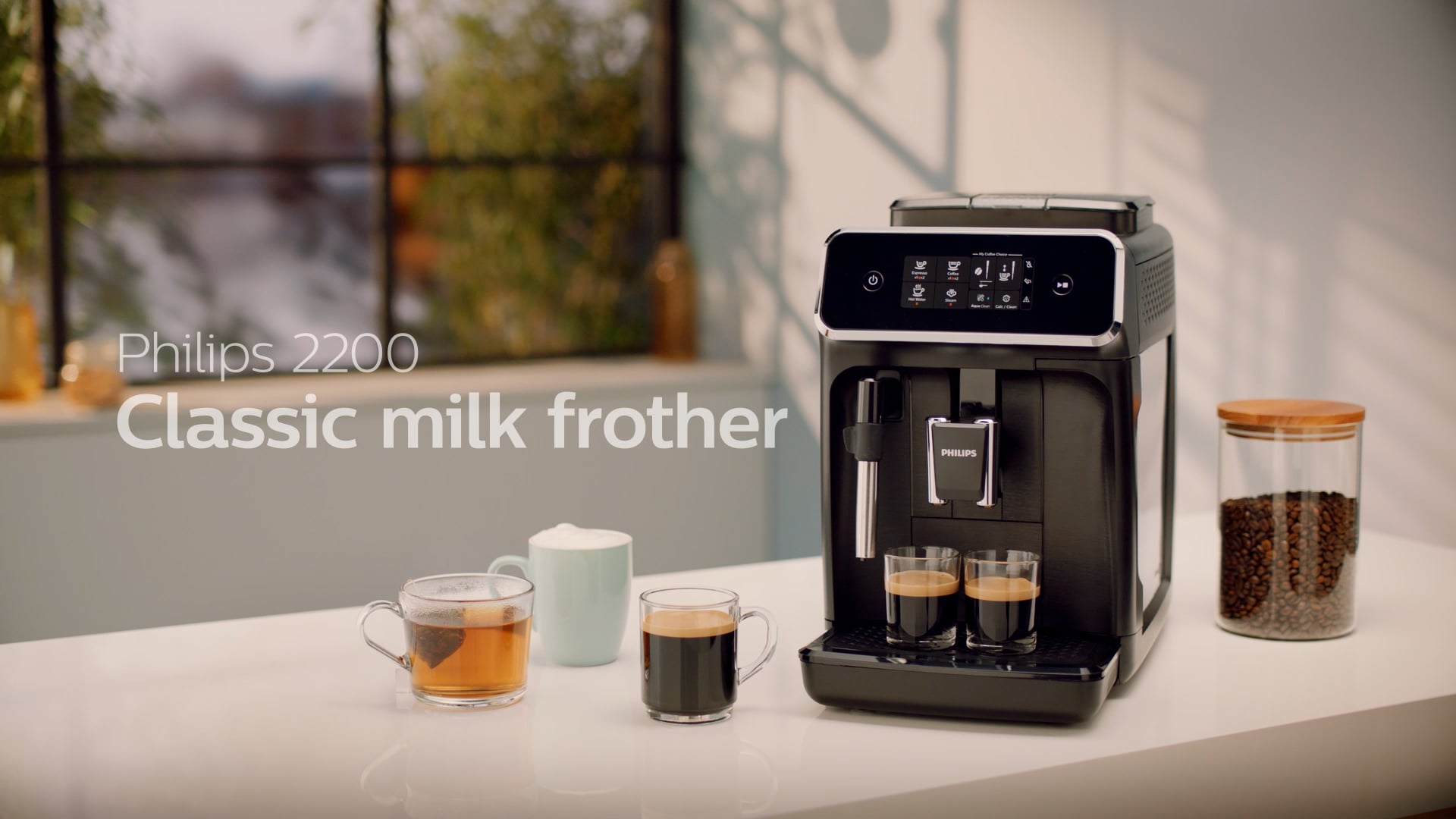 Philips Classic 2200S Semi Automatic Coffee Machine EP2221/40 on Vimeo