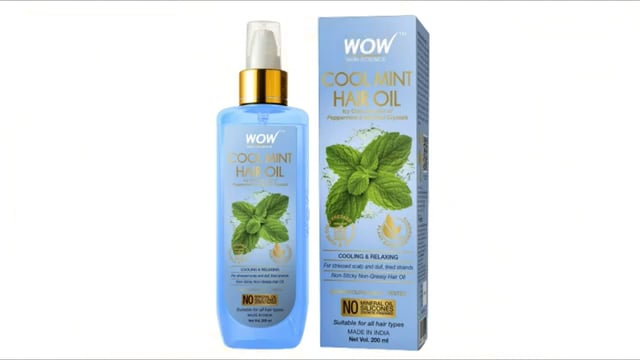 WOW Skin Science Cool Mint Hair Oil | WOW Cool Mint Hair Oil | Best Hair Oil For Hair Growth