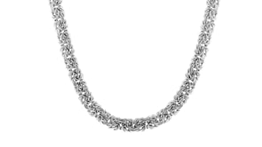 Sterling Silver Classic Byzantine Necklace