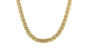 18kt Gold Over Sterling Silver Byzantine Necklace