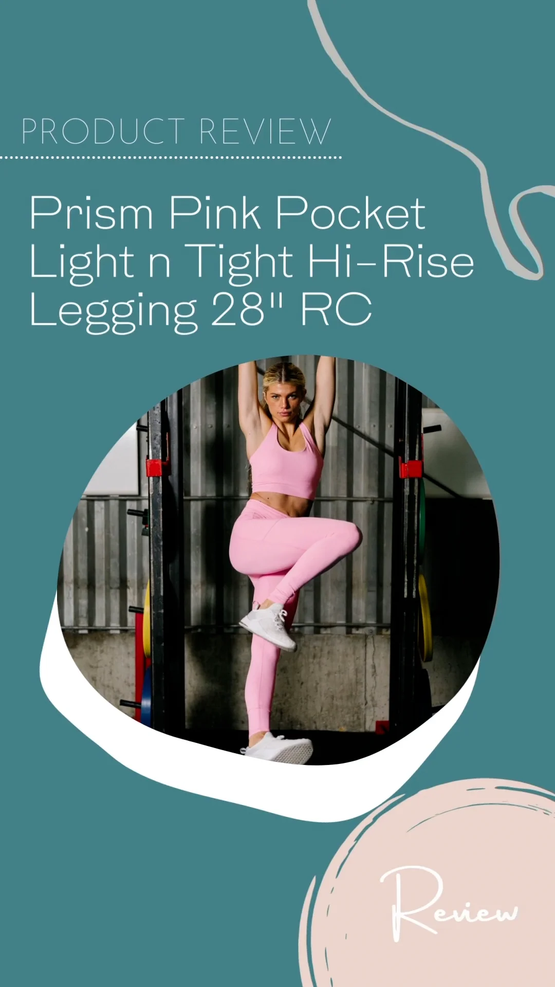 Zyia Hot Pink Pocket Light and Tight Legging Size 8-10