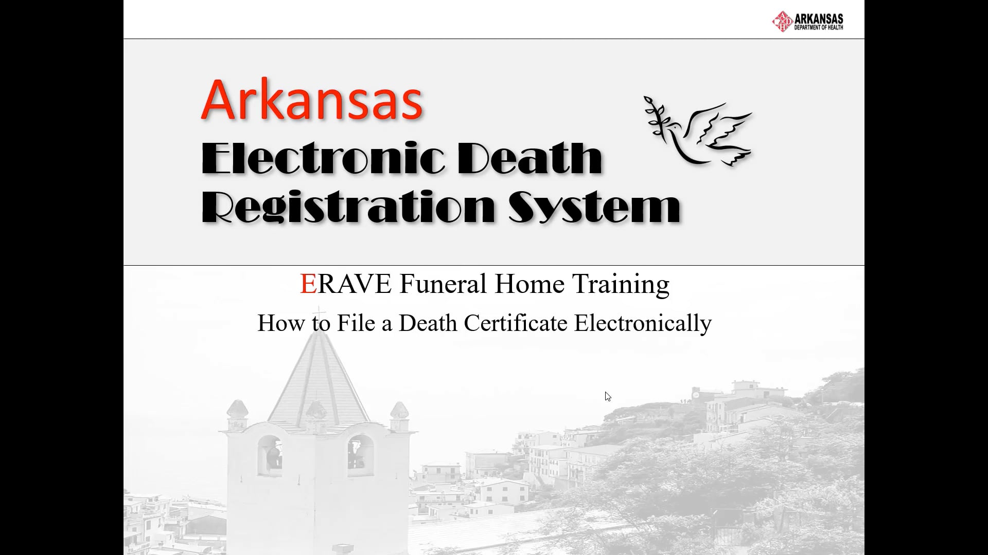 ADH Vital Records Electronic Death Registration System 01 How to