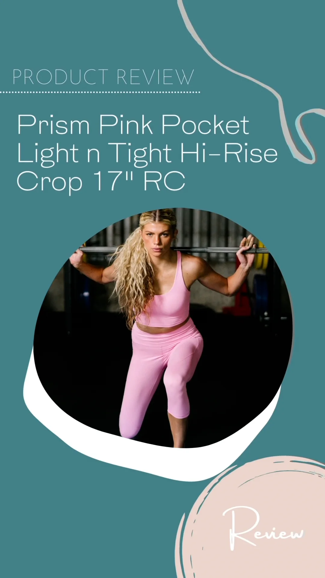 Zyia ⚡️Party Pink Light Tight Hi Rise Pocket Capri Leggings 20” sz 2 RC Y3