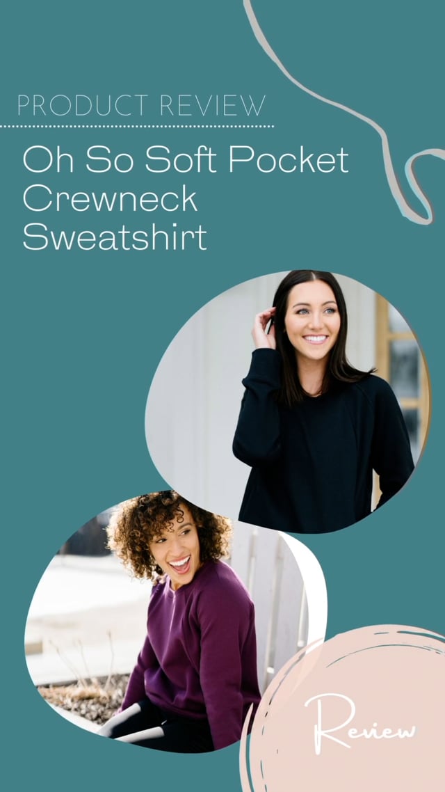 Plum Oh So Soft Pocket Crewneck Sweatshirt #2141 u0026 Black #2142 on Vimeo