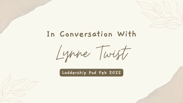 In Conversation With Lynne Twist