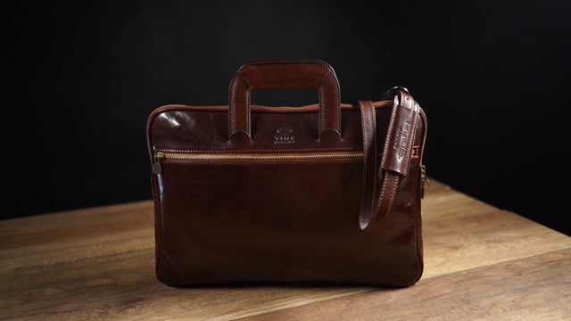 Brave New World // Leather Briefcase // Dark Brown video thumbnail