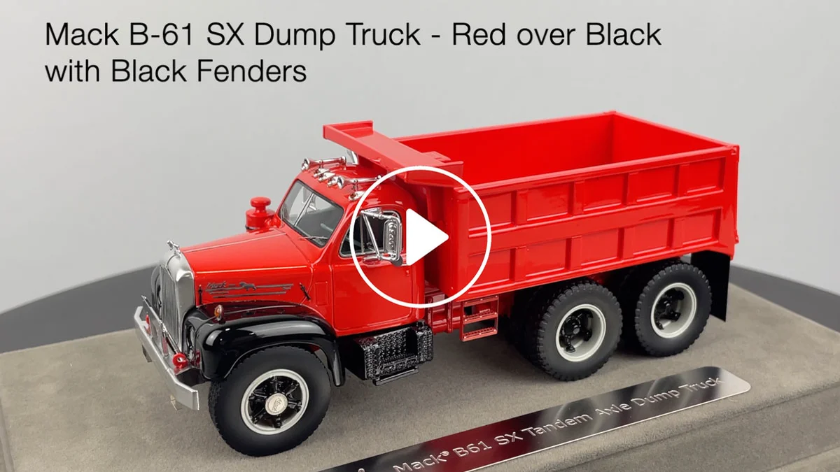 Fire Replicas Mack® B61 SX Tandem Axle Dump Truck - Red over Black