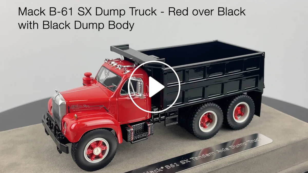 Fire Replicas Mack® B61 SX Tandem Axle Dump Truck - Red over Black
