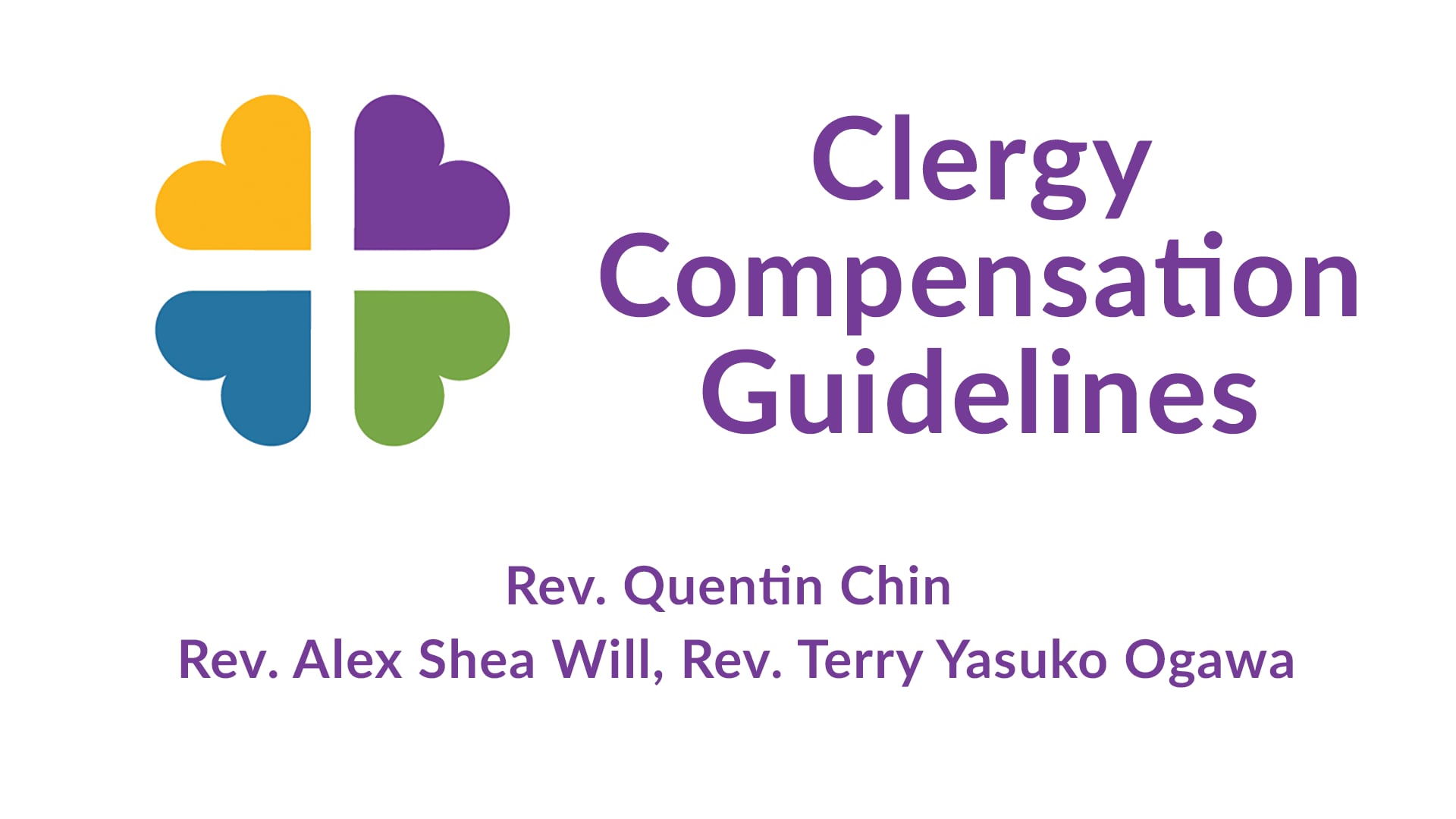 Clergy Compensation Guidelines Information Session On Vimeo