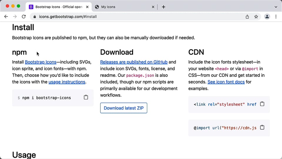 02 アイコンを表示してみよう Bootstrap Icons入門 プログラミングならドットインストール