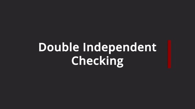 Double Independent Checking