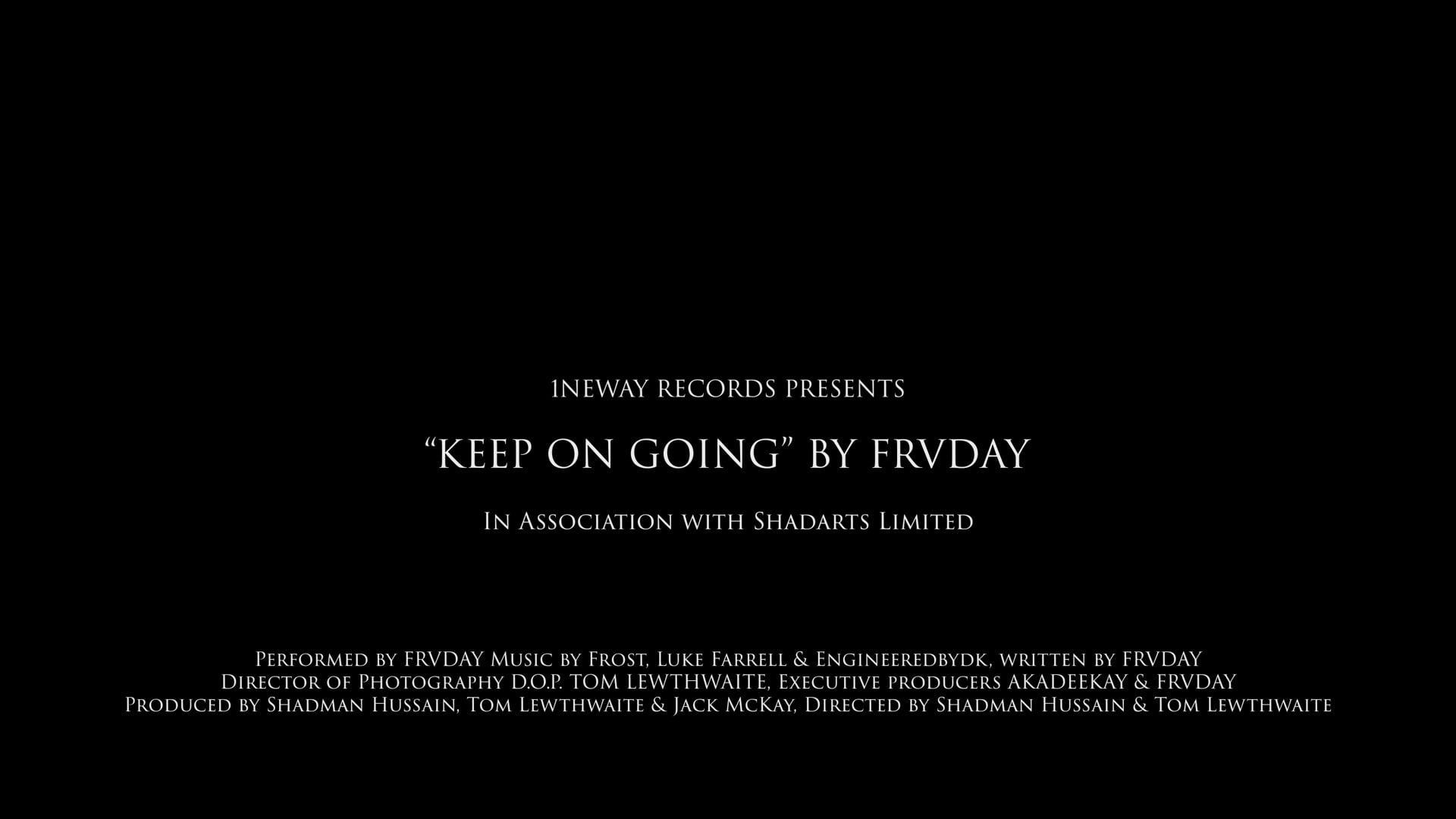 FRVDAY - Keep On Going