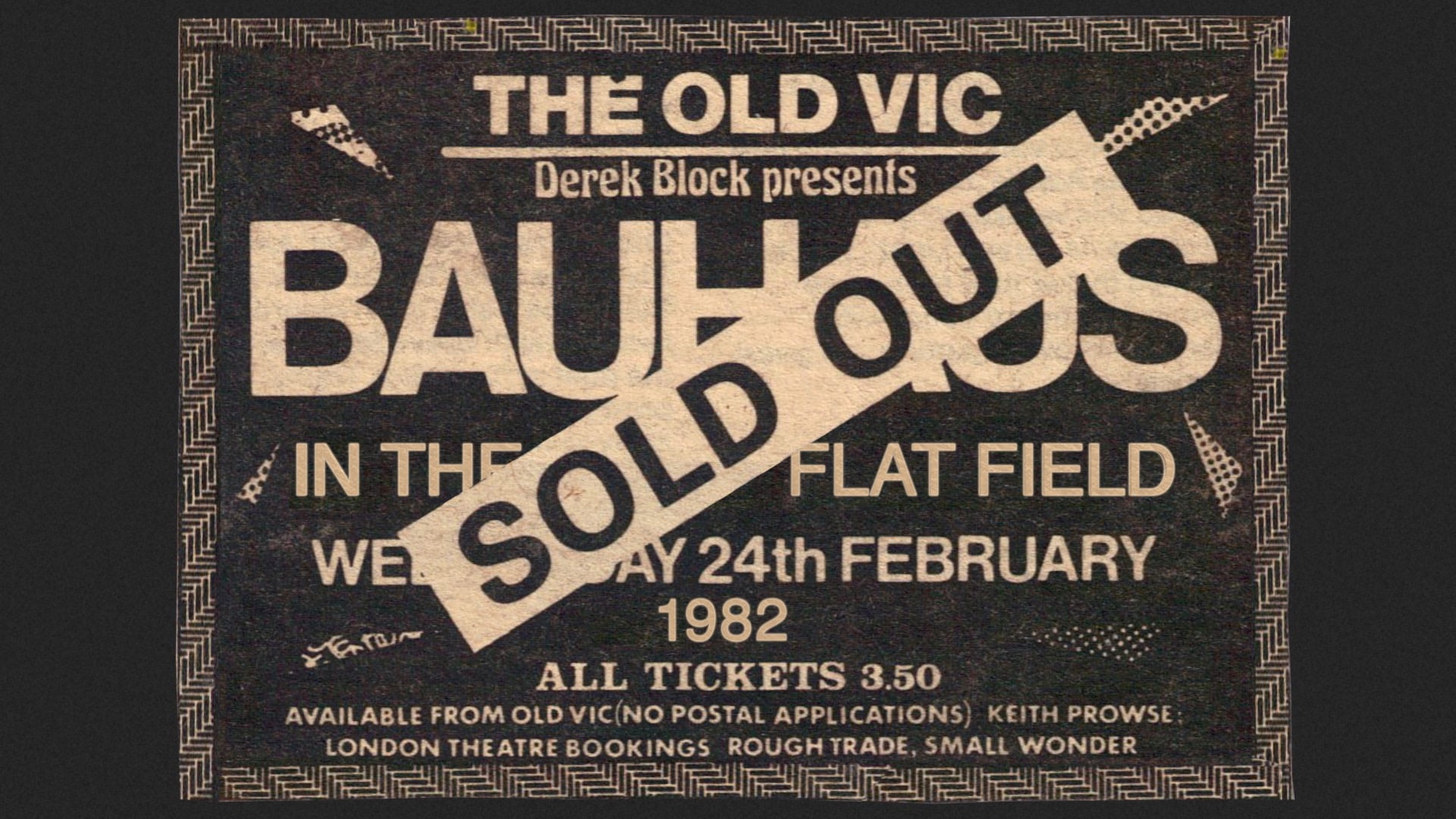 Bauhaus | In The Flat Field | Live at The Old Vic | London | 24 February 1982