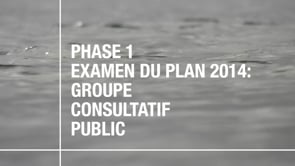 Phase 1 Examen du Plan 2014 : Groupe Consultatif Public
