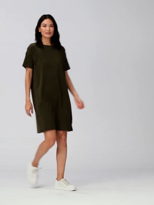 ASOS DESIGN 2 in 1 long sleeve t-shirt mini dress with ponte