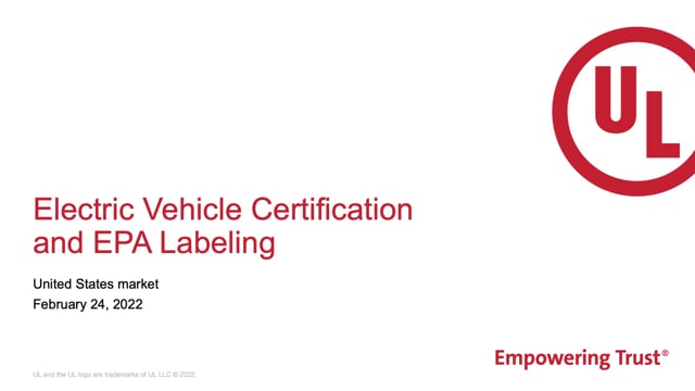 Environmental Protection Agency electric vehicle certification and range measurement