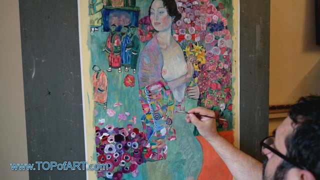 Gustav Klimt | The Dancer | Painting Reproduction Video | TOPofART