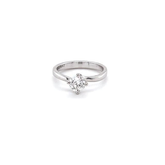 0.70 quilates anillo solitario diamante de oro blanco