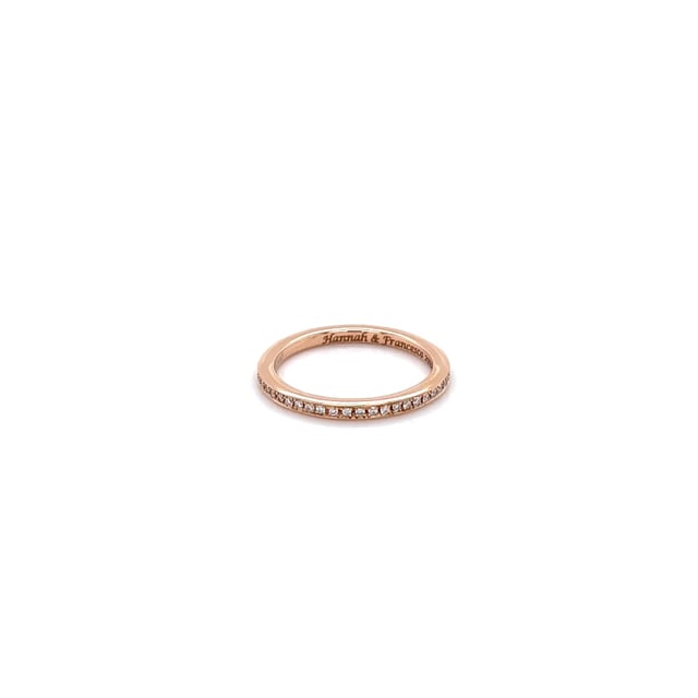 0.22 Karat Diamant Memoire Ring (rundherum besetzt) aus Rotgold
