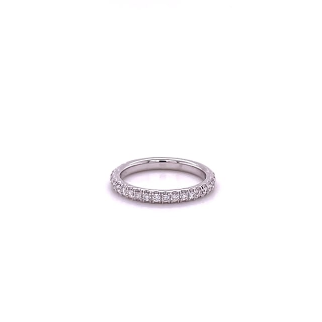 0.35 carat alliance (demi-tour) en or blanc avec diamants ronds