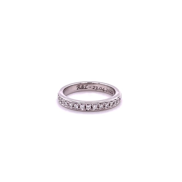 0.30 carat diamond eternity ring (half set) in platinum