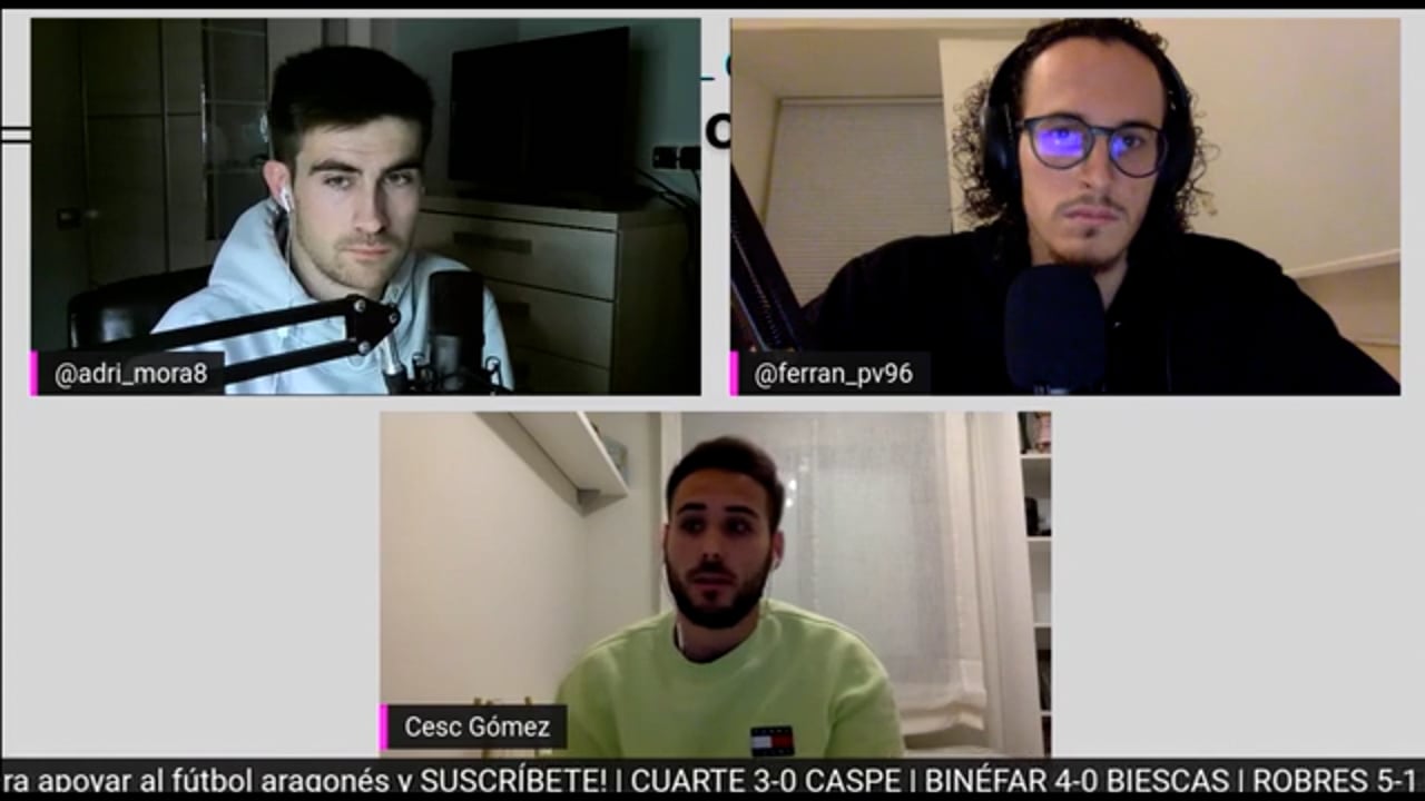 Entrevista a CESC GÓMEZ (jugador CD Binéfar) Canal de Twitch @adri_mora8