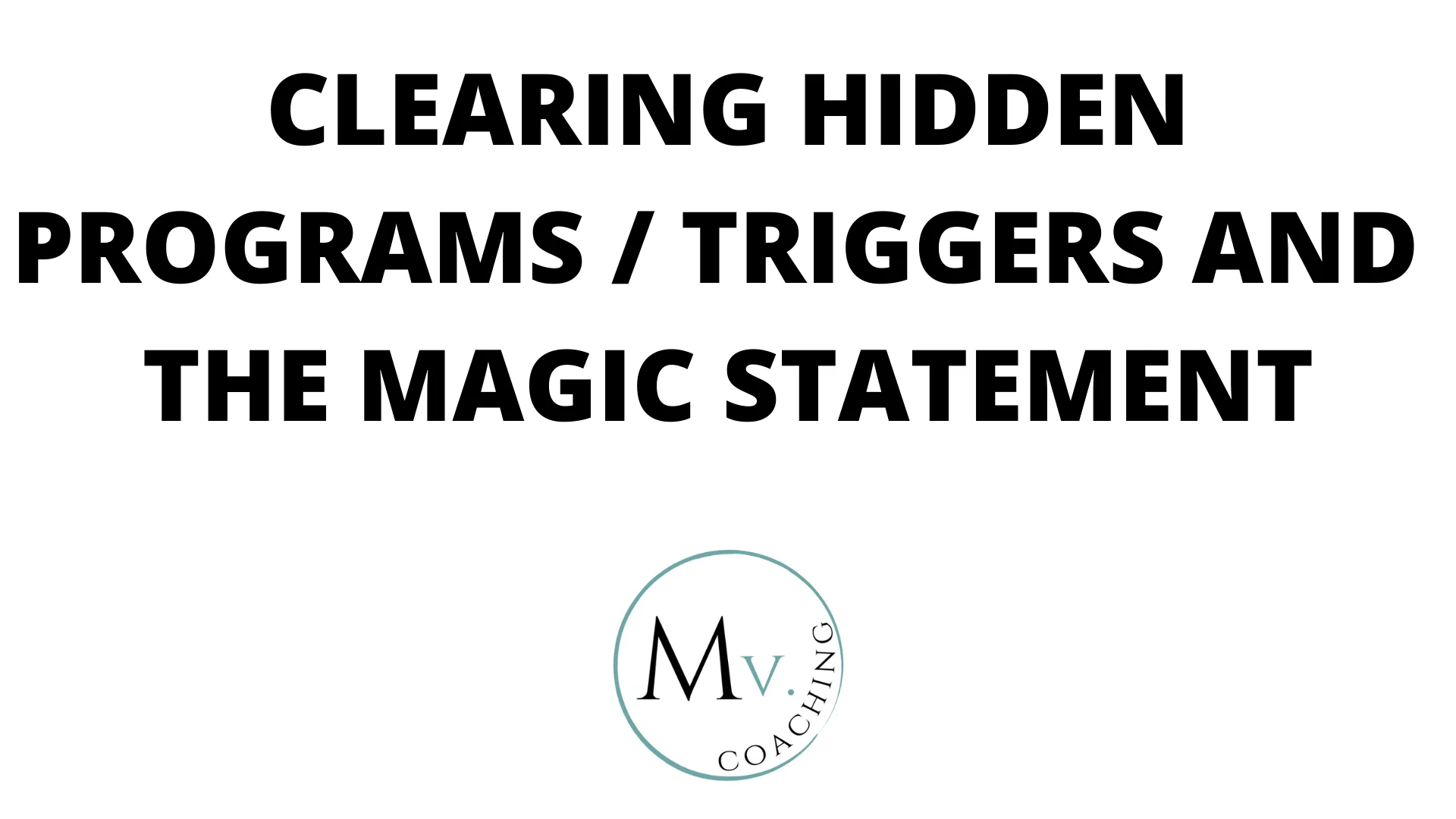 Clearing Hidden Programs / Triggers and The Magic Statement on Vimeo